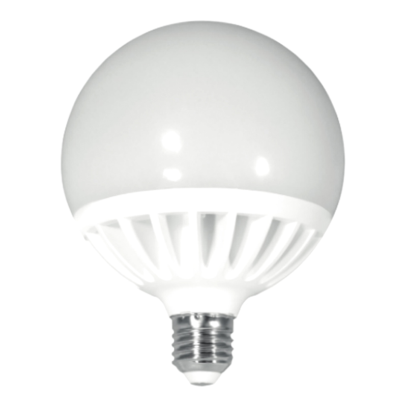 Bombillas LED G de rayas de aluminio fundido a presión recubiertas de plástico